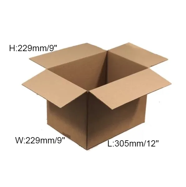 25 x Single Wall Cardboard Box – 305 x 229 x 229mm (12 x 9 x 9”)