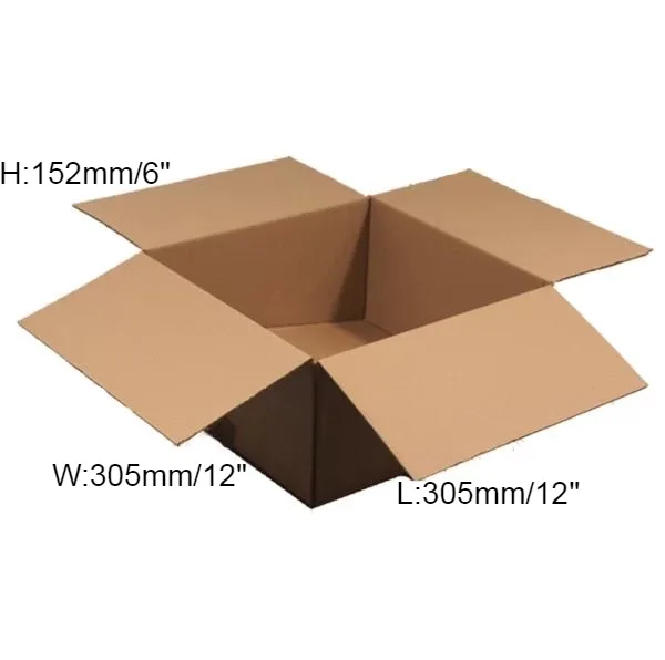 25 x Single Wall Cardboard Box – 305 x 305 x 152mm (12 x 12 x 6”)